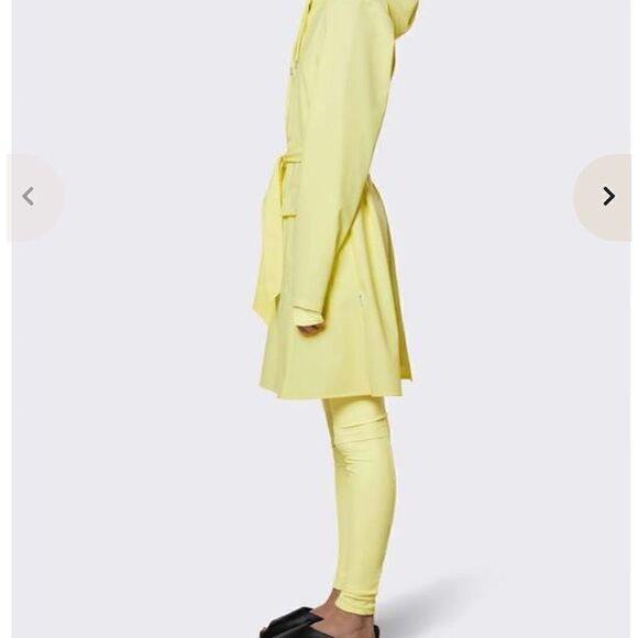 NWTs RAINS Yellow Raincoat Curve Jacket Size XS - Picture 3 of 8